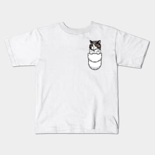 Funny Selkirk Rex Pocket Cat Kids T-Shirt